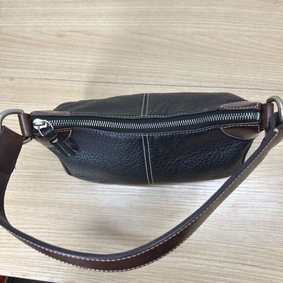 Dooney & Bourke Florentine Mini Shoulder Bag Black Pebble Leather Hobo Y2K Small - Picture 8 of 15